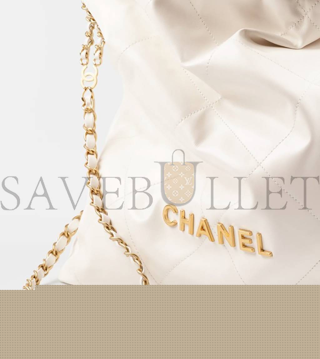 Ch*el 22 backpack gold hardware   as3313 b08037 10601 (48*45*10cm)